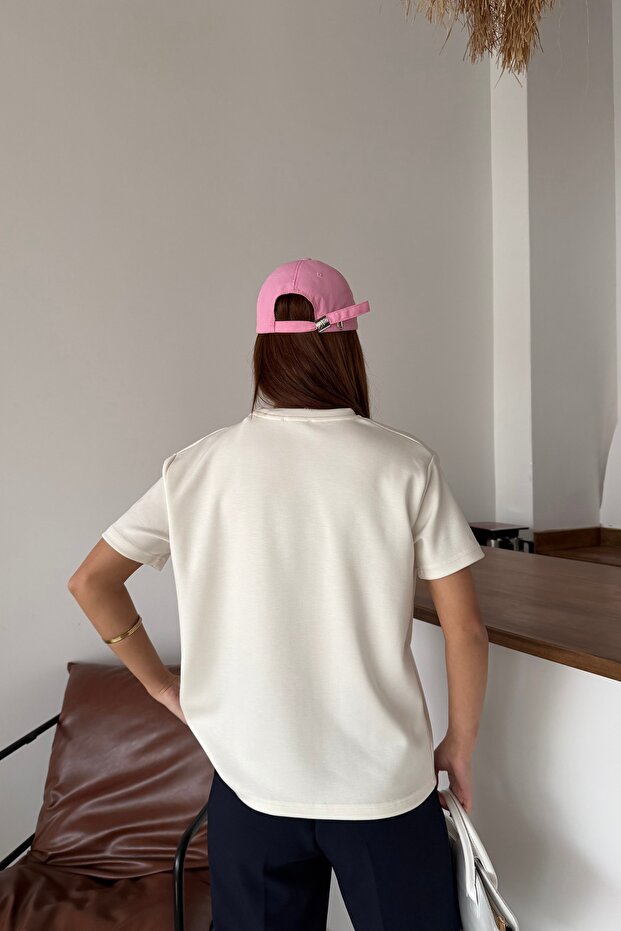 Modal Kısa Kollu Basic Bluz - 3