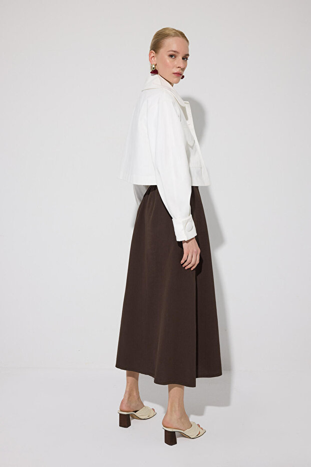 ELASTİK BEL CEPLİ ETEK - 5