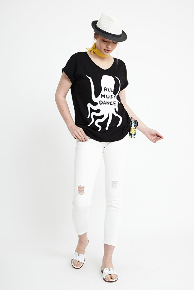 Ahtapot Baskılı Tshirt - 3