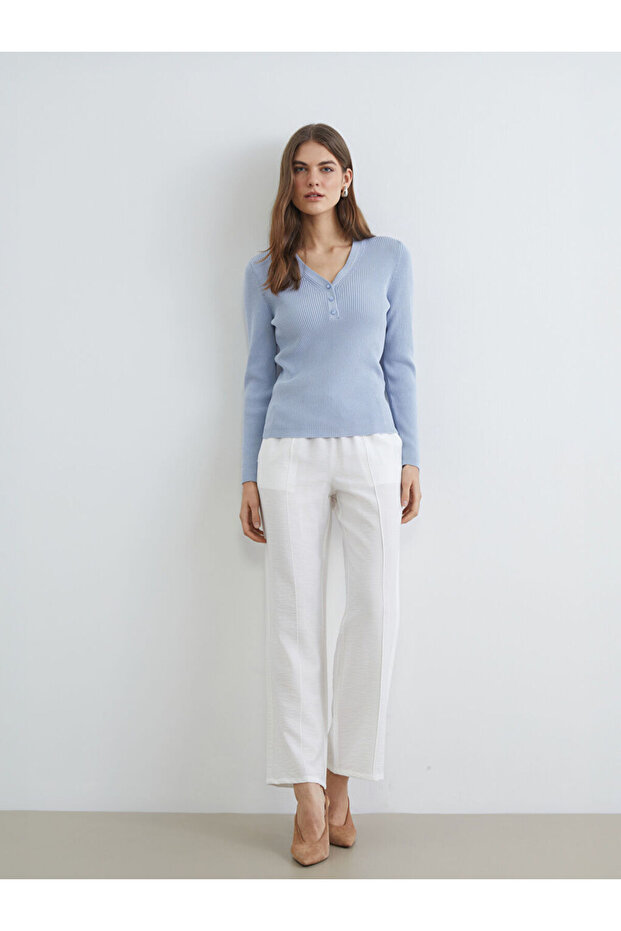 Esvab • Modern & Distinctive Wide-Leg Women's Trousers with Waist Drawstring