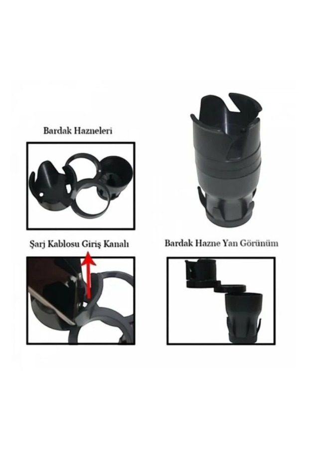 حامل أكواب متعدد داخل السيارة قابل للتعديل - 3