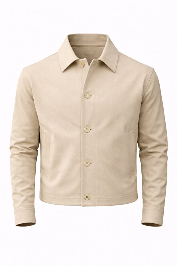 Basic Button Detailed Lined Seasonal Jacket - 3