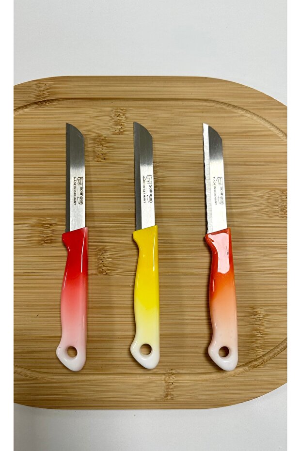 3 Renk Ebruli Meyve Bıçağı - 1