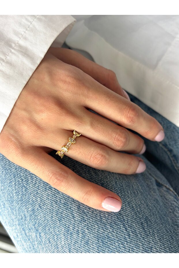 Sequential Baguette Design Adjustable Ring - 1