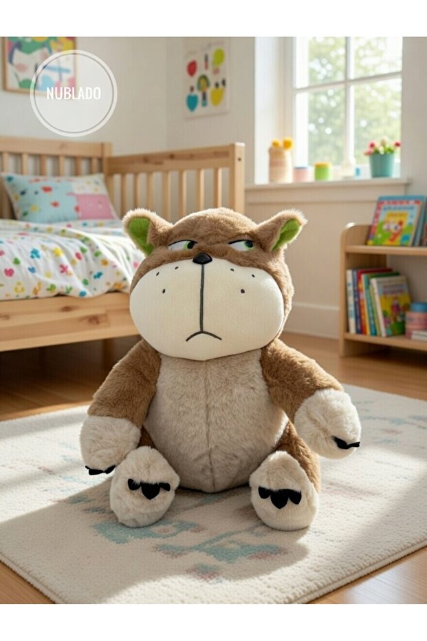 Angry Bad Cat Original Model Plush Cat Play and Sleep Companion Brown