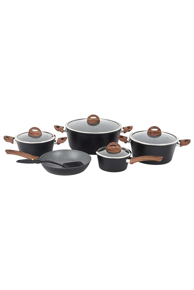 Chef Master 10 Piece Non stick Cookware Set With 5 Layer Granite