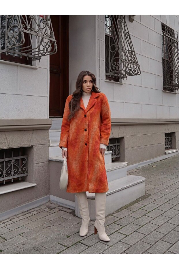 Zebra Patterned Cashmere Coat - 2