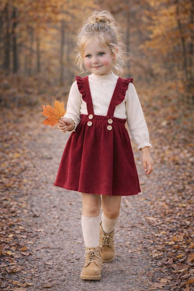 Girl's Corduroy Salopet Skirt