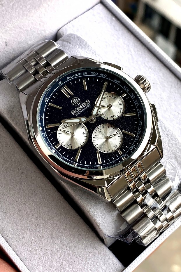 Orinal Men's Wristwatch with 2 Years Warranty, 3 Atm Water Resistance, Steel Strap, Bracelet, Gift