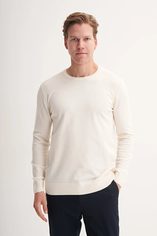 Slim Fit Soft Touch Basic Bisiklet Yaka Kazak