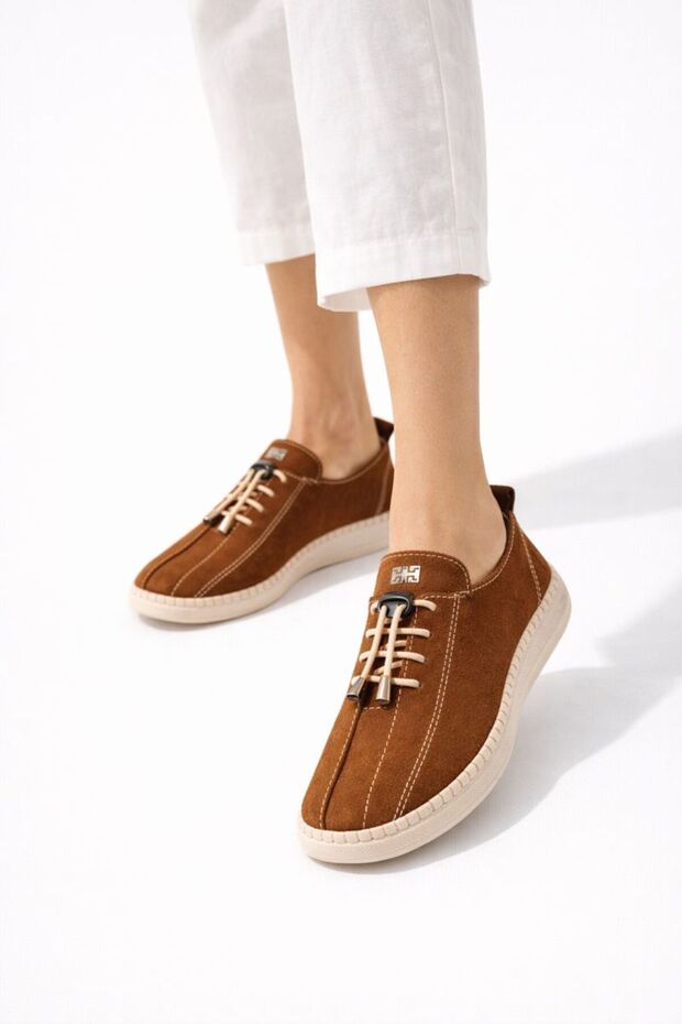 Comfort Sneakers Soft Smart Lace-Up Memory Foam Sole Daily Non-Slip Lightweight Walking Shoes