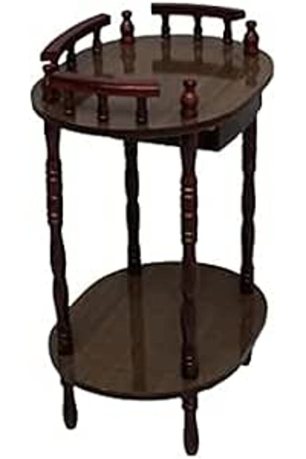 Mahogany Wooden Telephone Table with Drawer