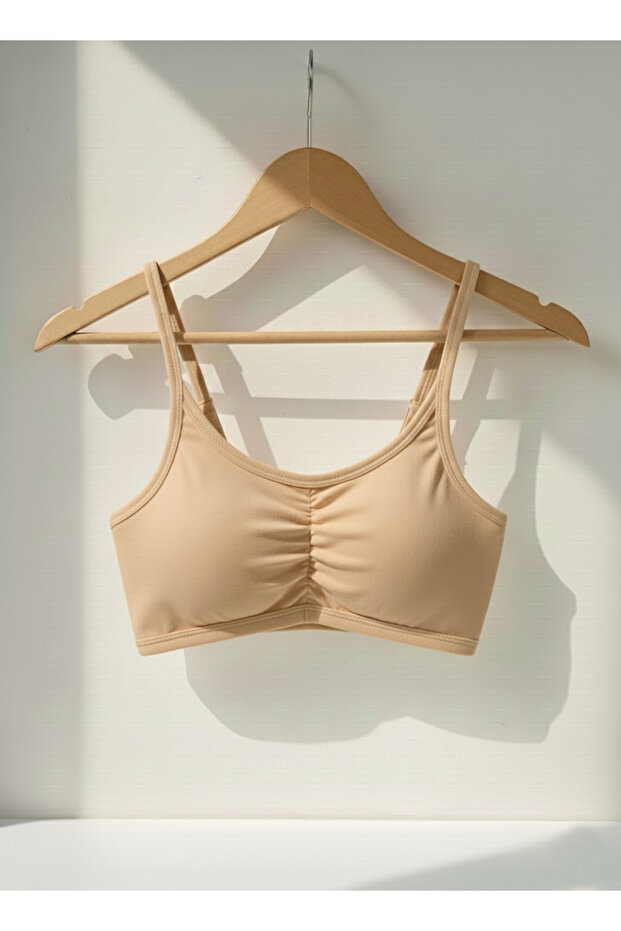 Girl's Skin Color Strapless Bra