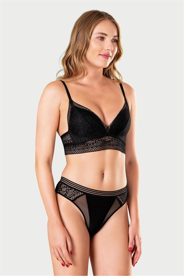 Kadın Siyah String - 2