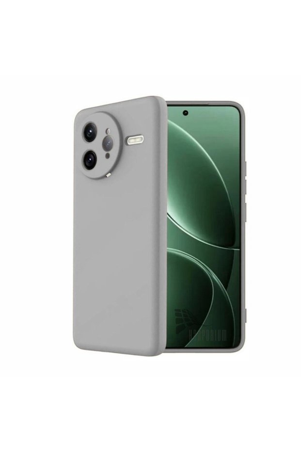Poco F7 Ultra Compatible Silicone Case - Pastel Color Tone Flexible Cover with Camera Protection - Gray