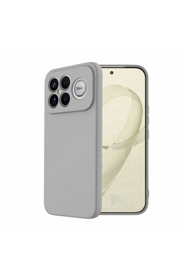 Redmi K90 Pro Max Compatible Silicone Case - Pastel Color Tone Flexible Cover with Camera Protection - Gray
