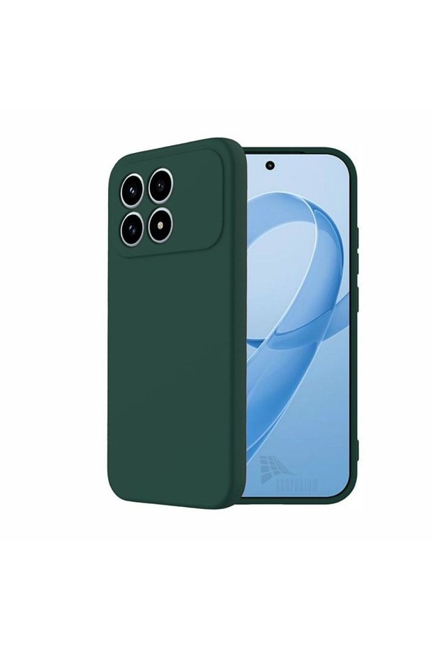 Redmi K90 Compatible Silicone Case - Pastel Color Tone Flexible Cover with Camera Protection - Green