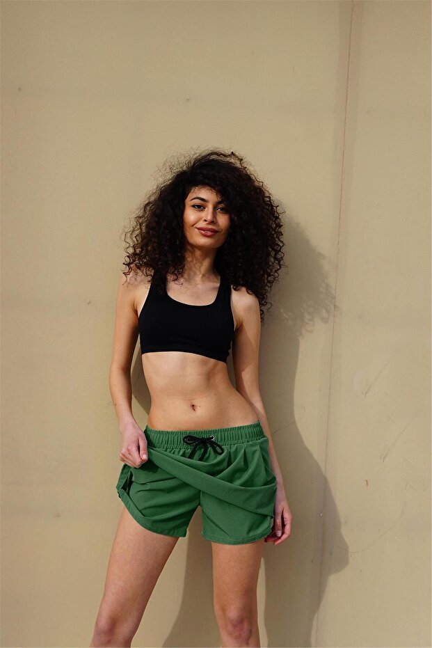 Women's Green Swim Shorts