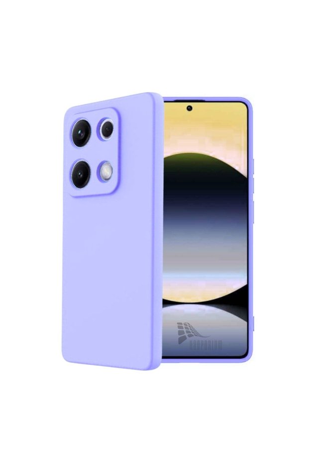 Redmi Note 14S Compatible Silicone Case - Pastel Color Tone Flexible Cover with Camera Protection - Lilac