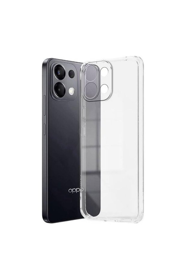 Oppo A6 Pro Compatible Silicone Case - Pastel Color Tone Flexible Cover with Camera Protection - Transparent