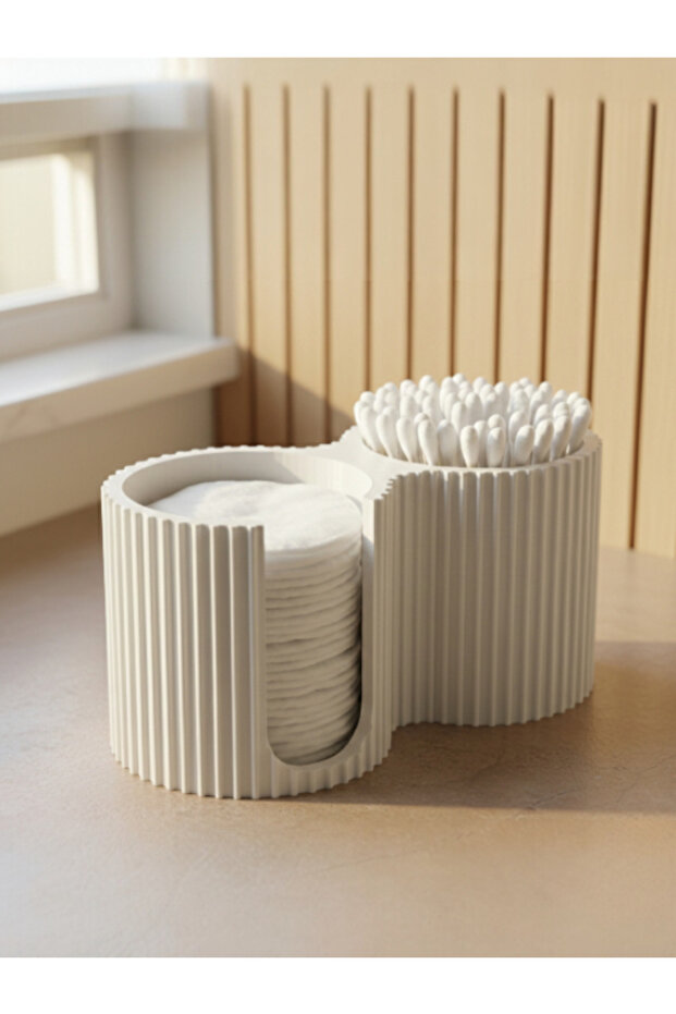 Modern and Stylish: Double Bathroom Organizer (Cotton Swab Holder & Ear Pick Stand)