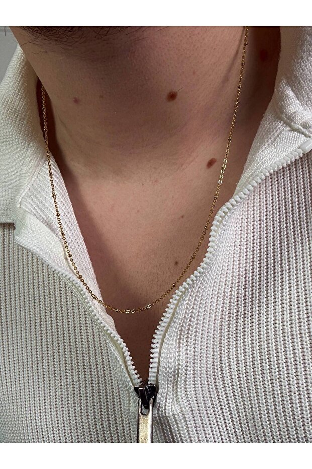 Men's Gold Chain Stainless Steel Necklace Does Not Lose Color Does Not Fade Unisex Does Not Fade Can Be Combined
