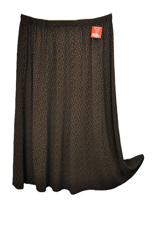 Plus Size Pigment Combed Cotton Elastic Mother's Skirt
