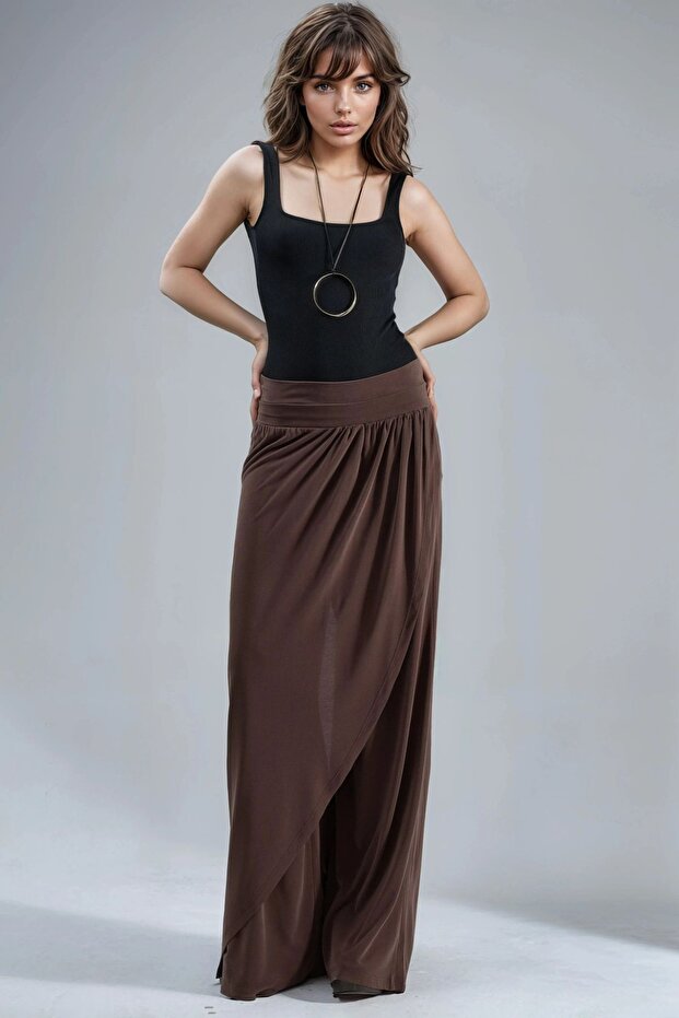 BUSEM Geniş Paçalı Salvar Pantolon - 2