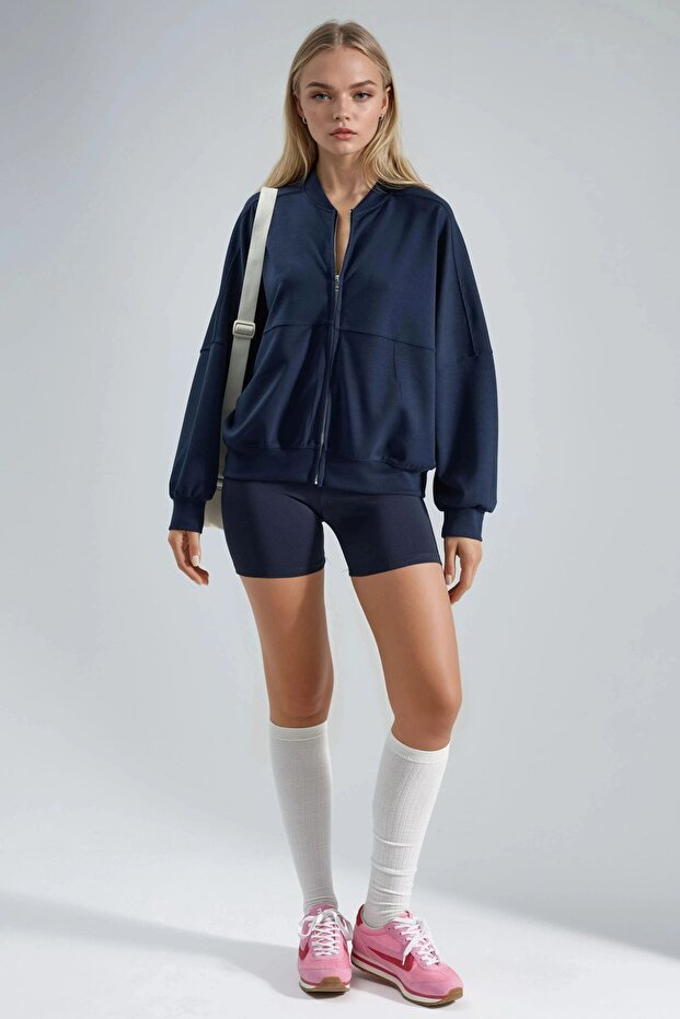 BUSEM Fermuarlı Modal Ceket - 7