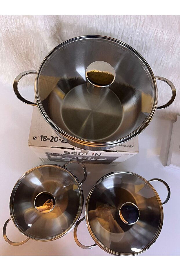 Çelik tencere seti 6 parça - 4