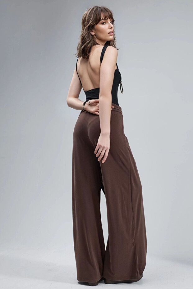 BUSEM Geniş Paçalı Salvar Pantolon - 4