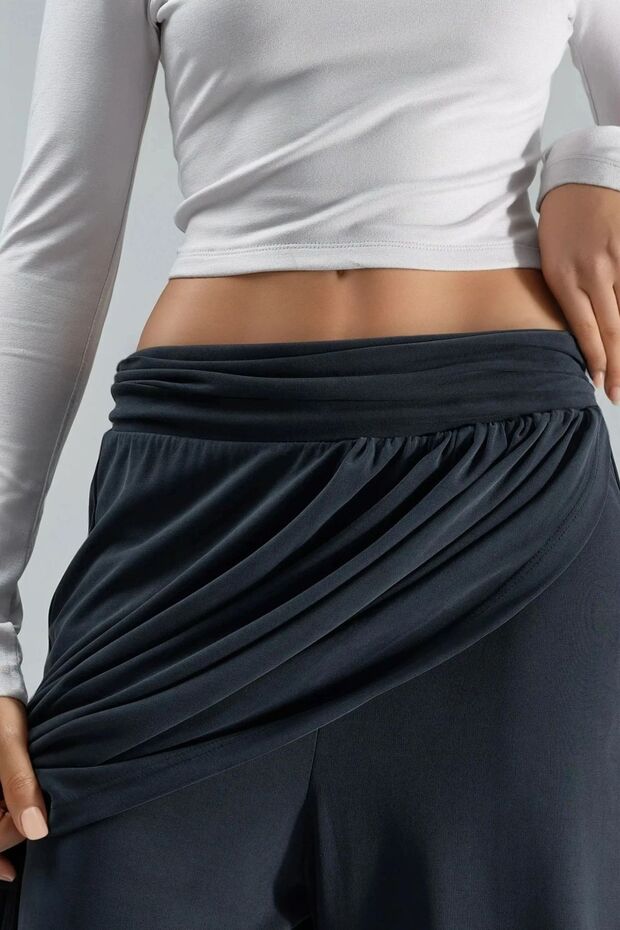 BUSEM Geniş Paçalı Salvar Pantolon - 4