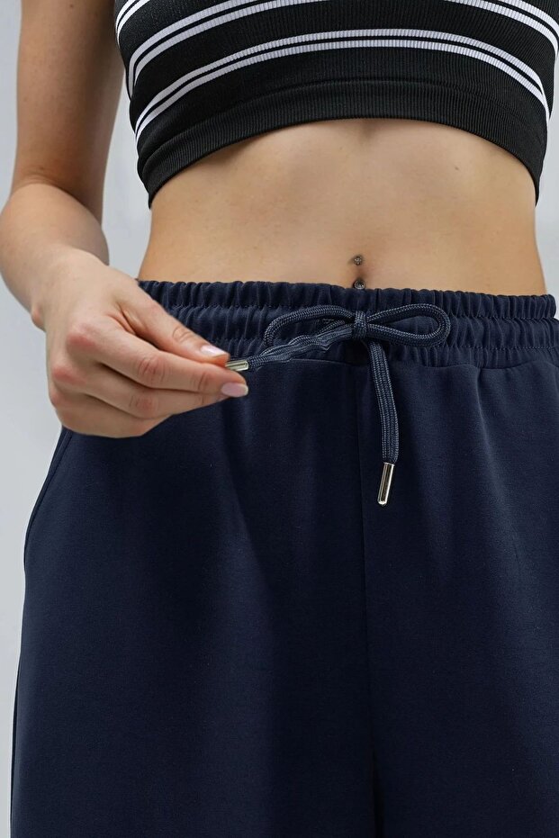 BUSEM Orta Bel Geniş Paça Modal Pantolon - 6