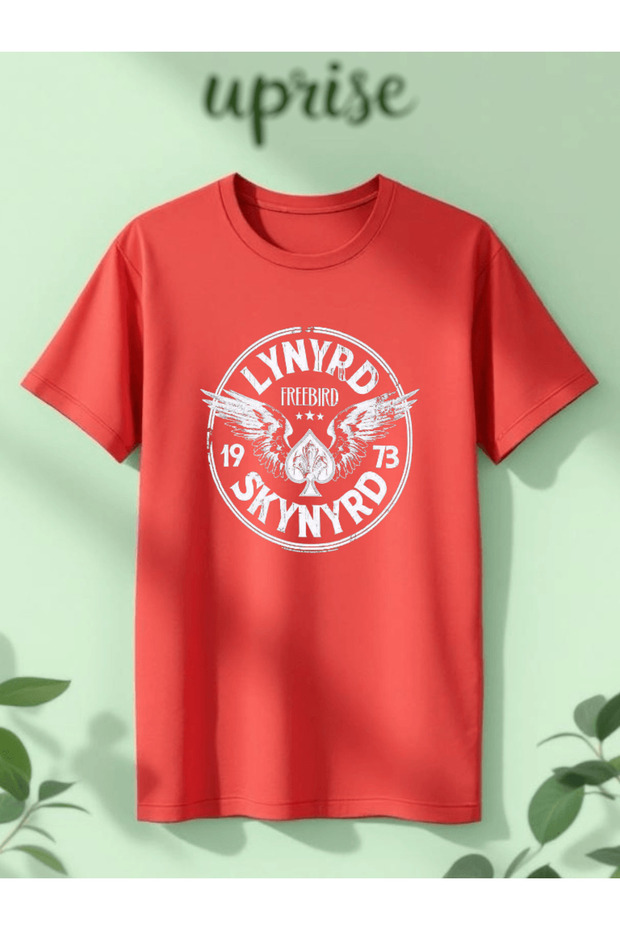 تي شيرت قطني كبير الحجم مطبوع عليه Lynyrd Skynyrd