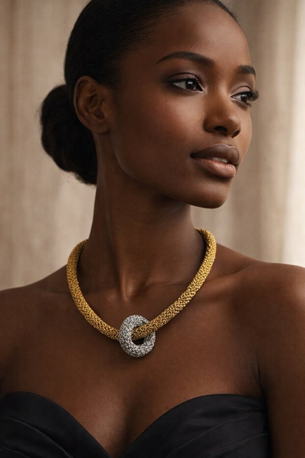 Gold Halat Model Kolye - 1