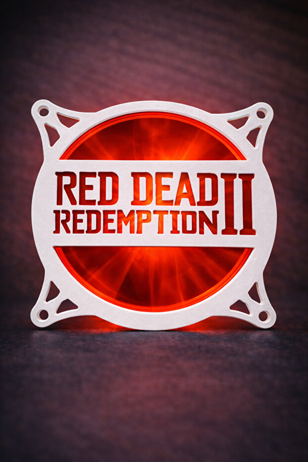 RDR 2 ملحق مروحة كمبيوتر أبيض - غطاء مروحة كمبيوتر مكتبي - 120x120 ملم - قطعة واحدة