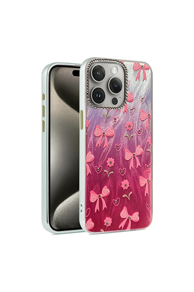 غطاء حماية لهاتف آيفون 15 برو ماكس من نيو فيس بنمط مرآة شفرية - نمط 3 - 2