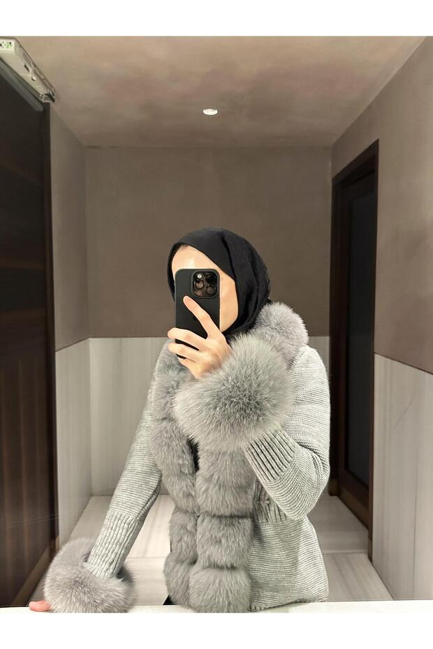 Kürk Triko hırka - 3