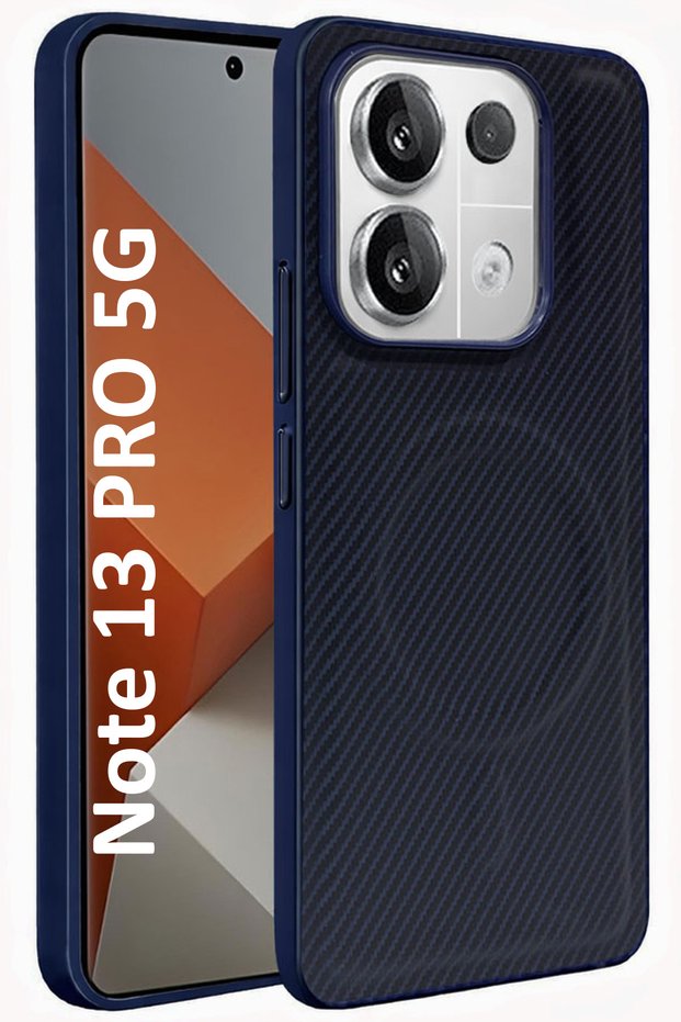 Redmi Note 13 Pro 5g Case Magsafe Carbonfiber Patterned Silicone Cover