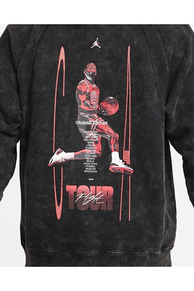 Jordan Flight Heritage Pullover Sırt Baskılı Kapüşonlu Sweatshirt - 4