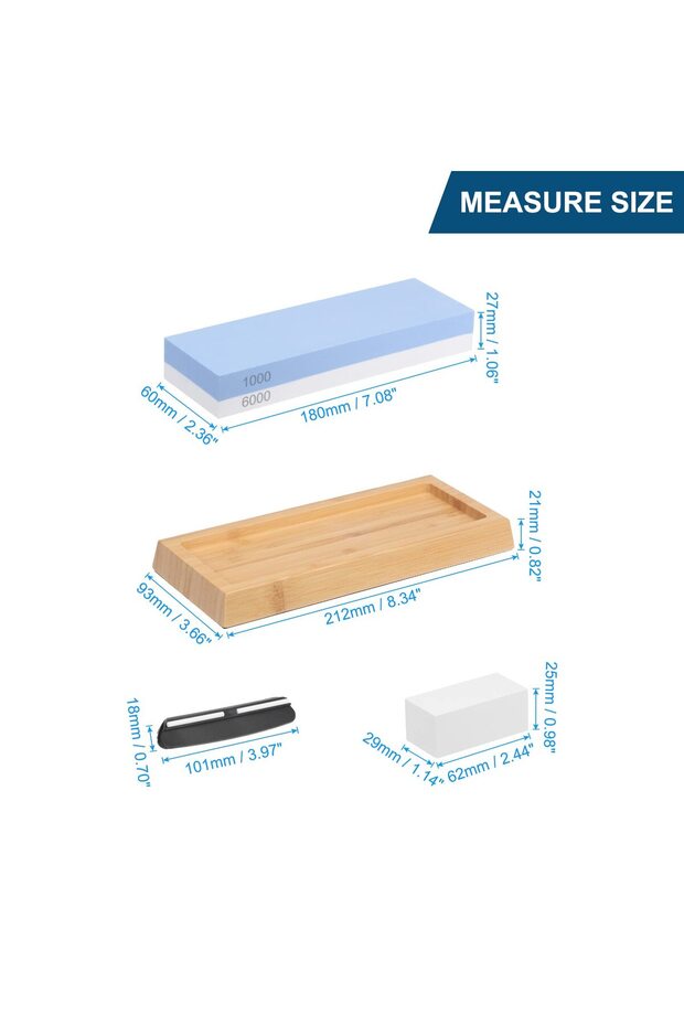 حجر شحذ سكاكين مزدوج الجوانب رقم 1000/6000 - 2