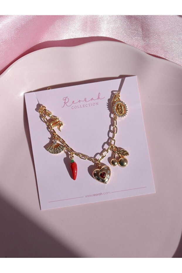 Red Cherry Charm Kolye - 1