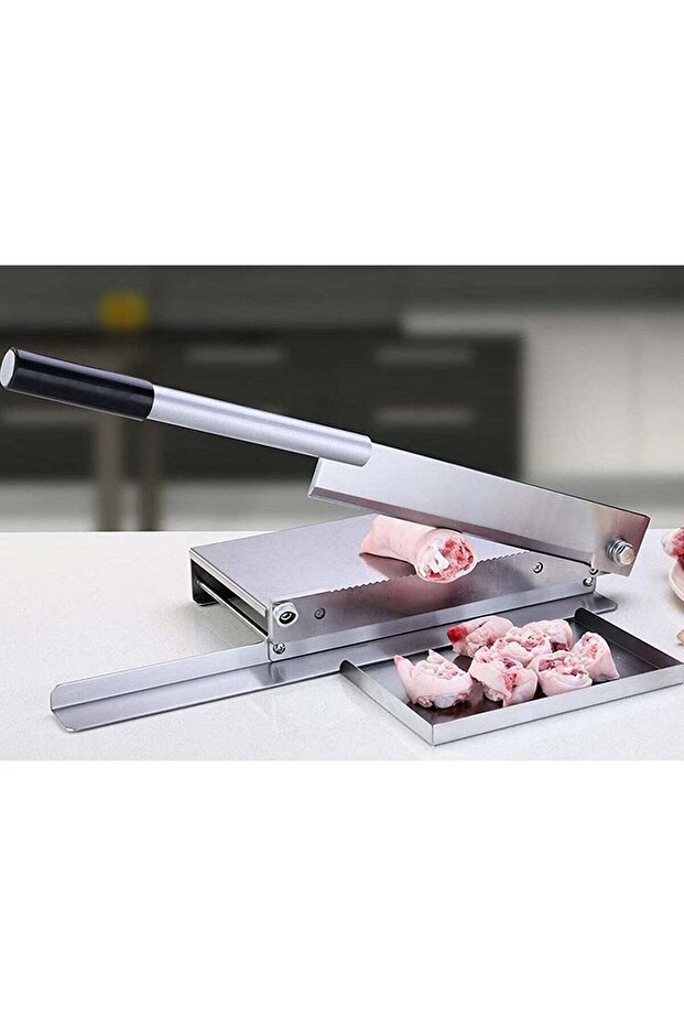 Manual Frozen Meat Slicer Stainless Steel Food Cutter – Adjustable Thickness Meat Slicing