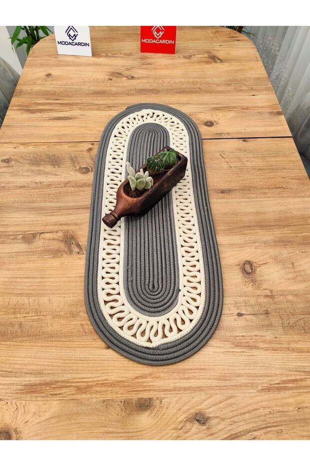 Jute, Wicker, Decorative Tablecloth, Runner 30X80 Cm, American Service, Coffee Table Cover, Bohemian Style