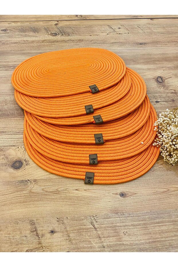 Wicker Jute Presentation Plate Mat American Service Oval Supla Set of 6