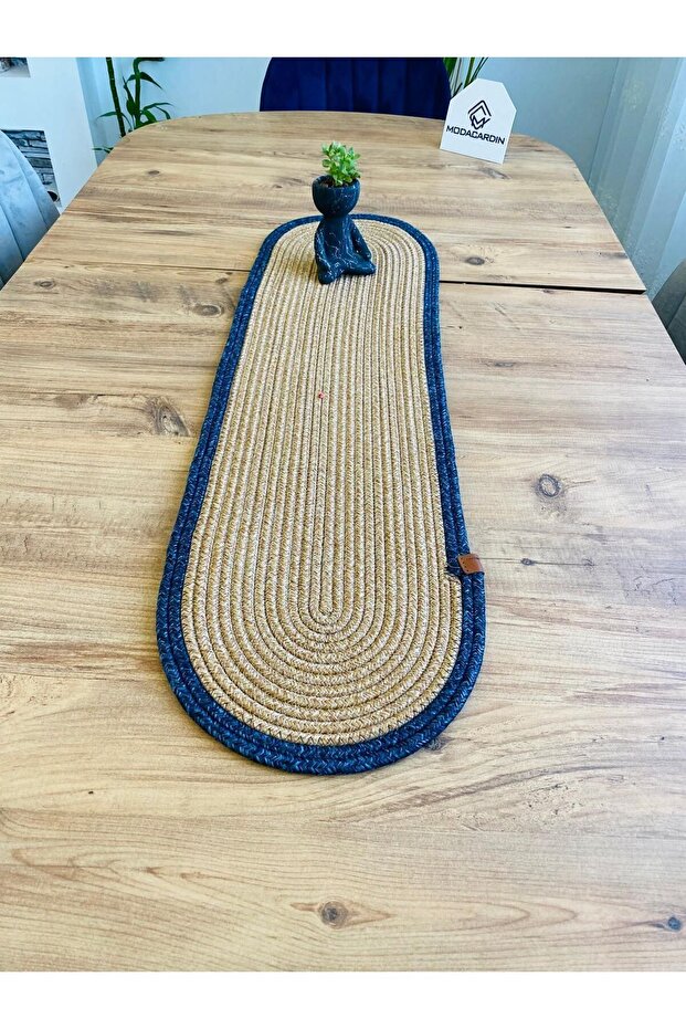 Jute, Wicker, Decorative Tablecloth, Runner 35X100 Cm, American Service, Coffee Table Cover, Bohemian Style