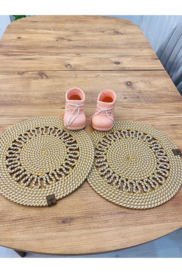 Presentation Plate Mat Jute Placemat American Service Set of 2