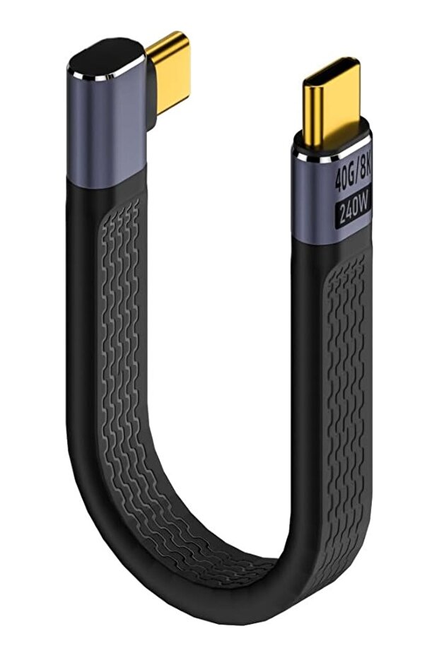 Short USB-C Cable, 240W Fast Charging, USB4 with Thunderbolt 4/3 Support, 8K Display Compatible, Ful