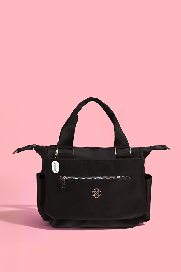 Women's Satin Leather Zippered Shoulder Bag