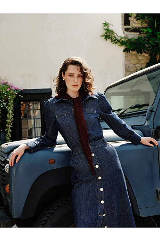 Esvab • Modern & Distinctive Shirt Roba Collar Women's Jean Jacket